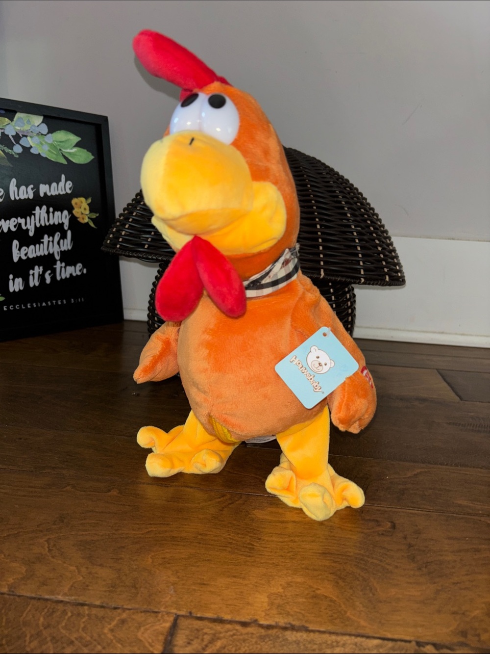 Plush Rooster Toy - Orange Plush Chicken for Kids
